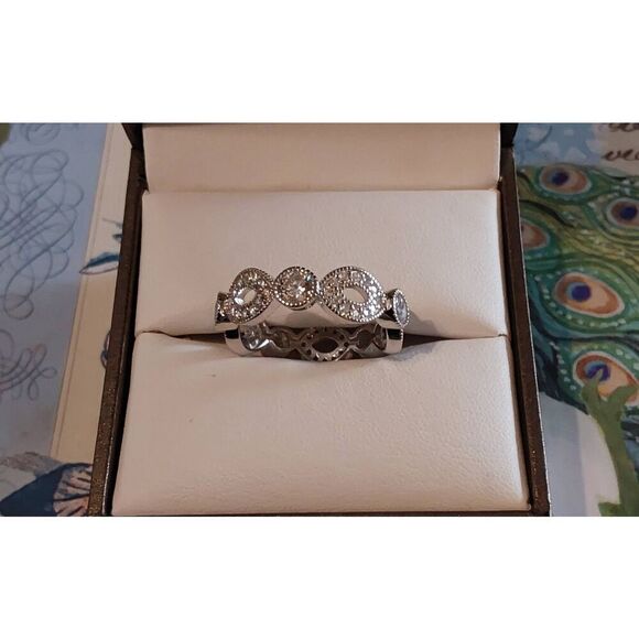 Gorgeous New DIAMONIQUE 1.55 Ct. "Forever in a Day" Bridal/Wedding Band Ring #8 - Picture 3 of 7